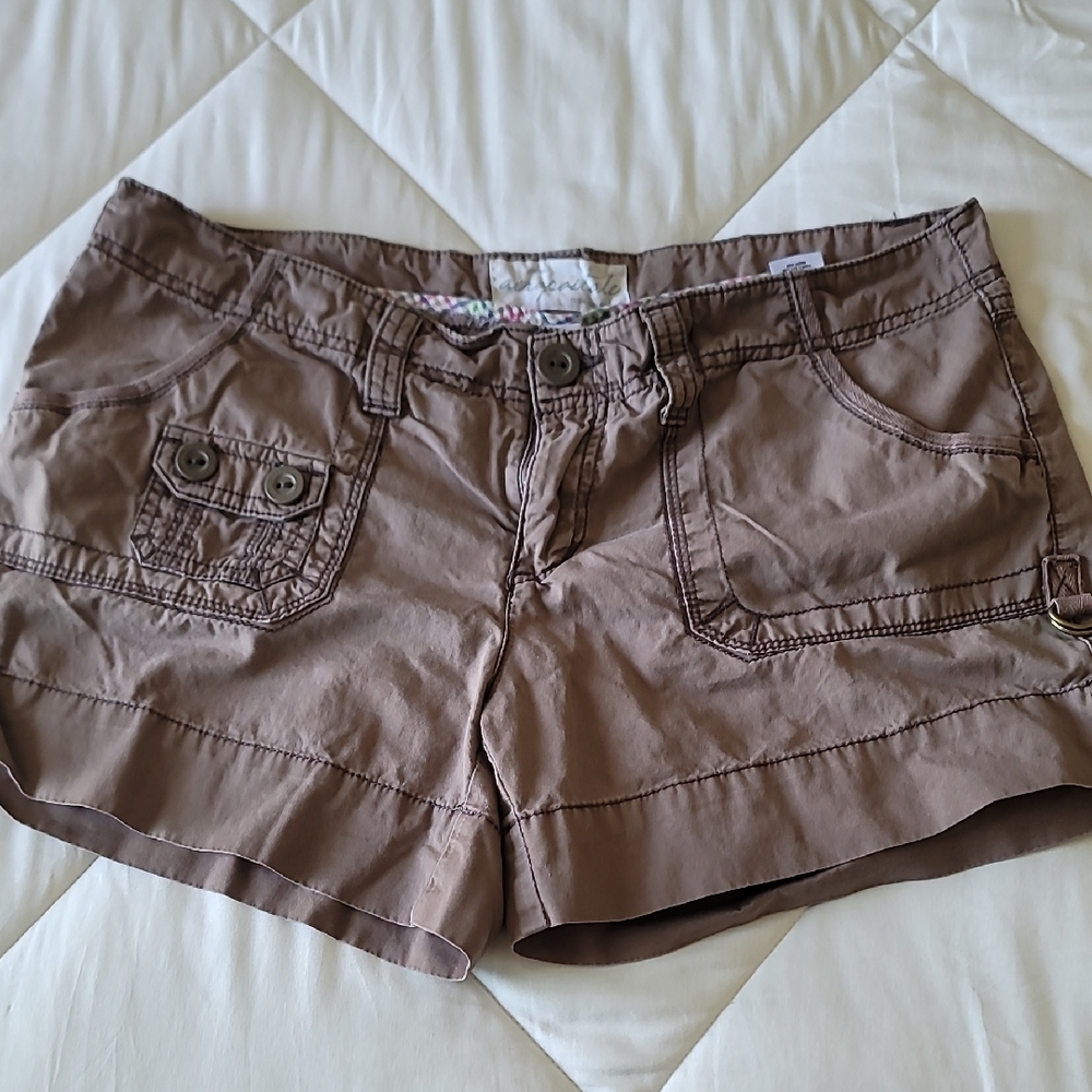 Aeropostale Brown Cargo Shorts Relaxed Fit